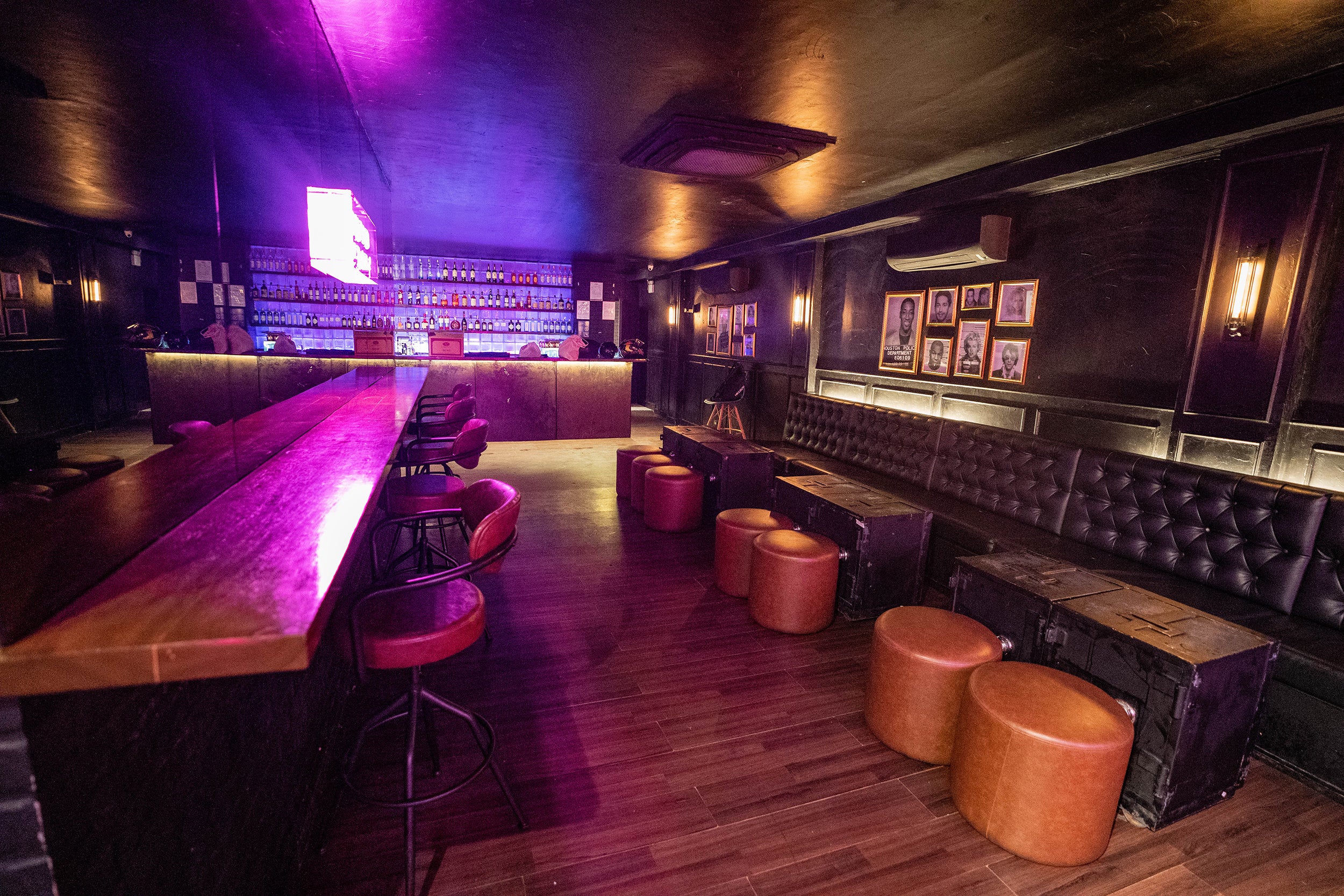 Notorious HQ Poblacion Makati 2nd Floor Seating and Neon Sign saying Sicker Than Your Average